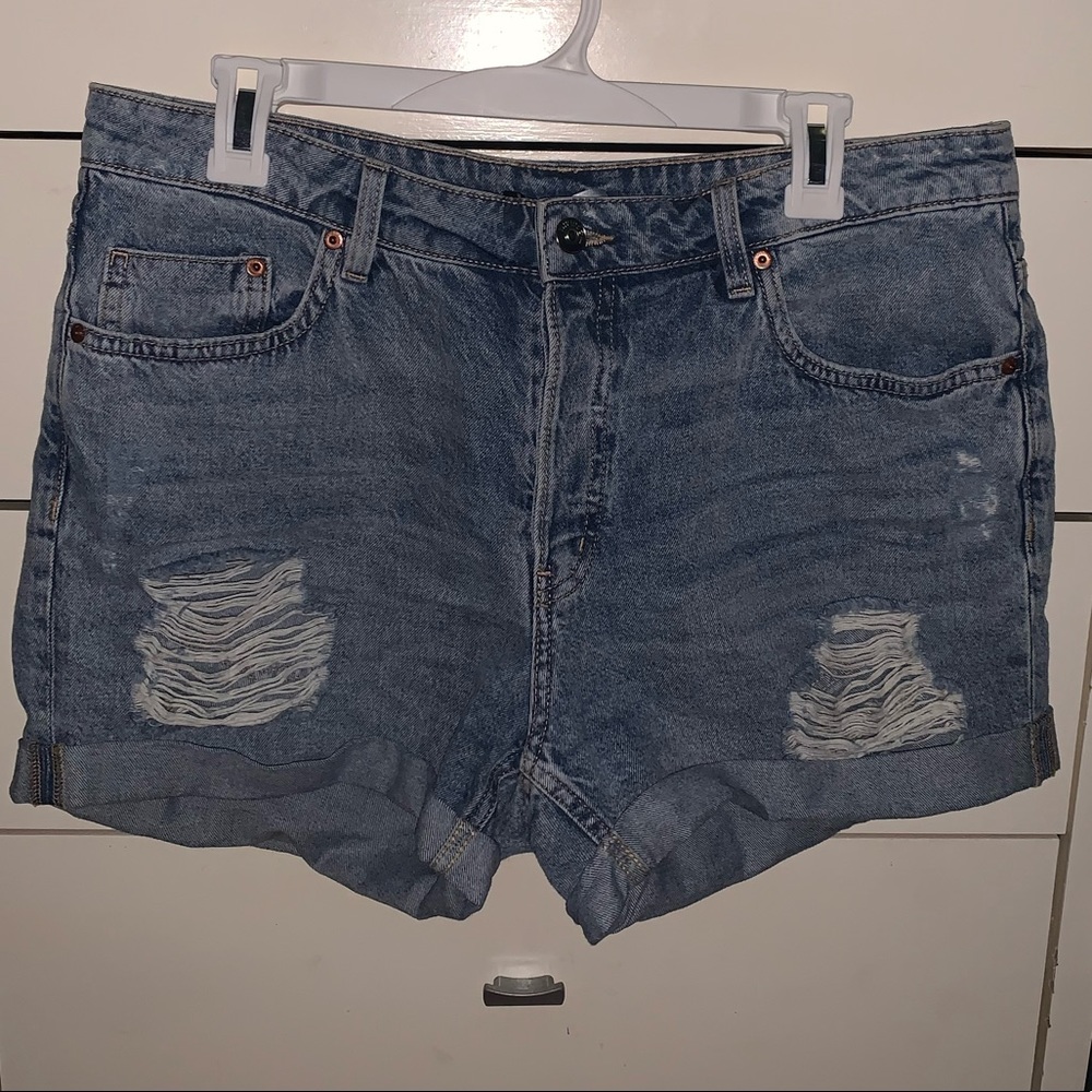 H&M: Distressed Denim Shorts